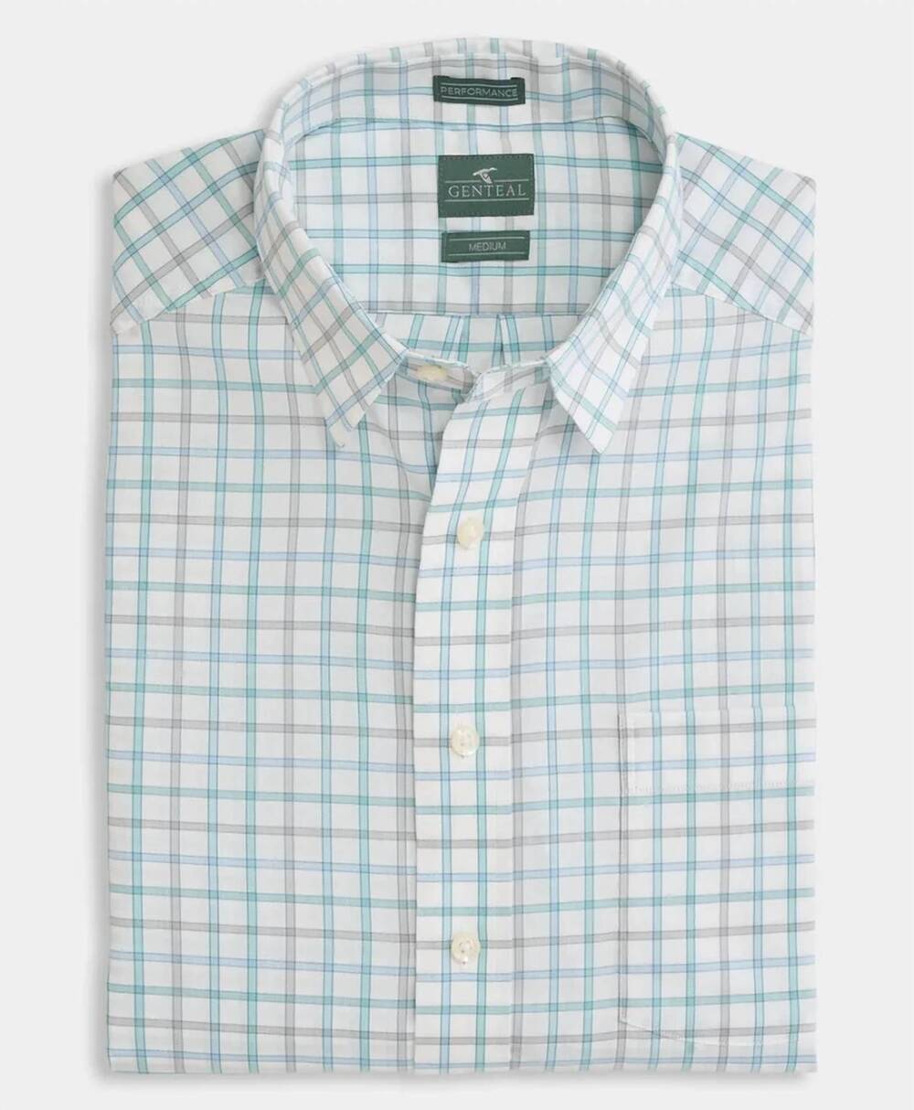 NEW GENTEAL men's heritage softouch performance sport shirt in neptune